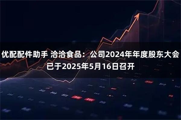 优配配件助手 洽洽食品：公司2024年年度股东大会已于2025年5月16日召开
