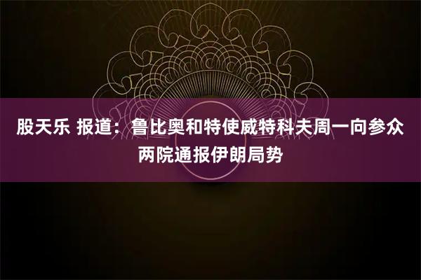 股天乐 报道：鲁比奥和特使威特科夫周一向参众两院通报伊朗局势